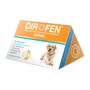 Dirofen tablets for dogs of large breeds 