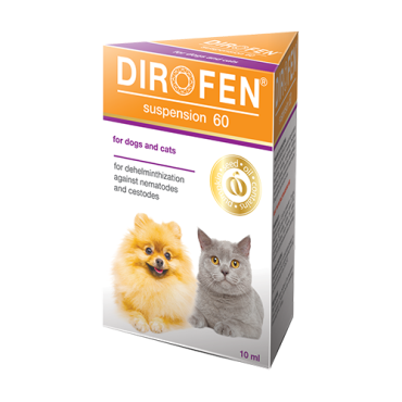 Dirofen suspension for adult cats and dogs 